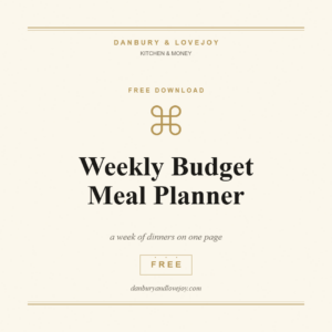 Weekly Budget Meal Planner (Free Download)